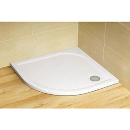 Cadita dus semirotunda Radaway Delos A, 80X80X4,5 cm, acrilica