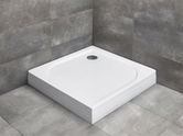 Cadita dus patrata Radaway Delos C cu carcasa, 90X90X15 cm, acrilica