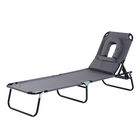 Outsunny Sezlong Relax Pliabil pentru din tesetura Oxford, Gri | Aosom Ro