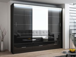 DRESSING VELY NEGRU 250CM/225 H/61 CM ADANCIME