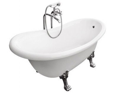 Cada retro de mijloc Besco Otylia cu picioare crom 160 x 77 cm