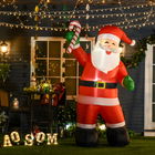 HomCom Mos Craciun gonflabil cu lumini LED, decoratiune de craciun, decoratiune gonflabila de Craciun | AOSOM RO