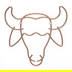 Suport decorativ perete Buffalo, Metaltex, 32 x 34 cm, inox, aramiu