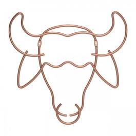 Suport decorativ perete Buffalo, Metaltex, 32 x 34 cm, inox, aramiu