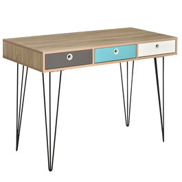 HomCom birou design nordic, 3 sertare, 110x50x77,5cm | AOSOM RO