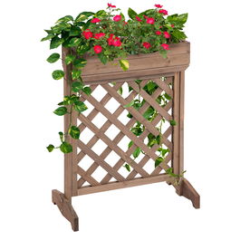 Outsunny Vaza ridicata cu grilie pentru plantele cataratoare max 50 kg | Aosom Ro