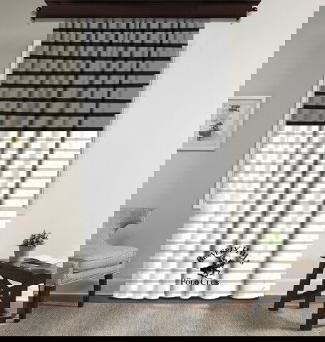 Draperie Beverly Hills Polo Club, 140x260, 100% poliester, Grey/Black/White