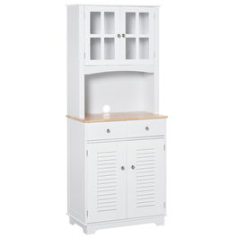 HomCom dulap de bucatarie, din lemn, 68x39,5x170 cm, alb | AOSOM RO