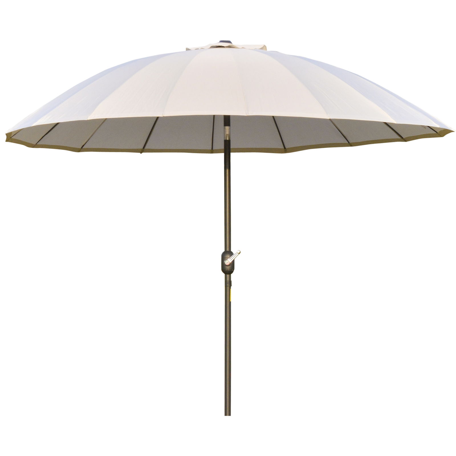 Outsunny Umbrela de Gradina sau Terasa cu manivela Ф255cm Reglabila, Crem Alb | Aosom Ro