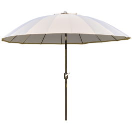 Outsunny Umbrela de Gradina sau Terasa cu manivela Ф255cm Reglabila, Crem Alb | Aosom Ro