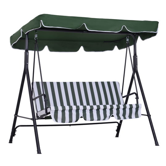 Outsunny Balansoar de Gradina 3 Locuri cu Structura din Otel, 172x110x152cm | Aosom Ro