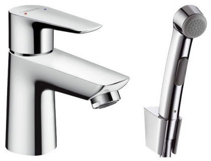 Baterie lavoar monocomanda Hansgrohe Talis E cu dus tip bideu si ventil push-open