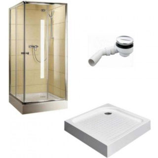 Set PROMO cabina, cadita si sifon Radaway Premium C 90x90 cm