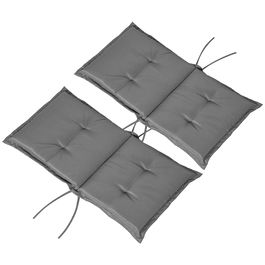 Outsunny Set 2 Bucati Perne pentru Scaun de Gradina cu Spatar Inalt din Poliester, Gri Inchis, 100 x 48cm