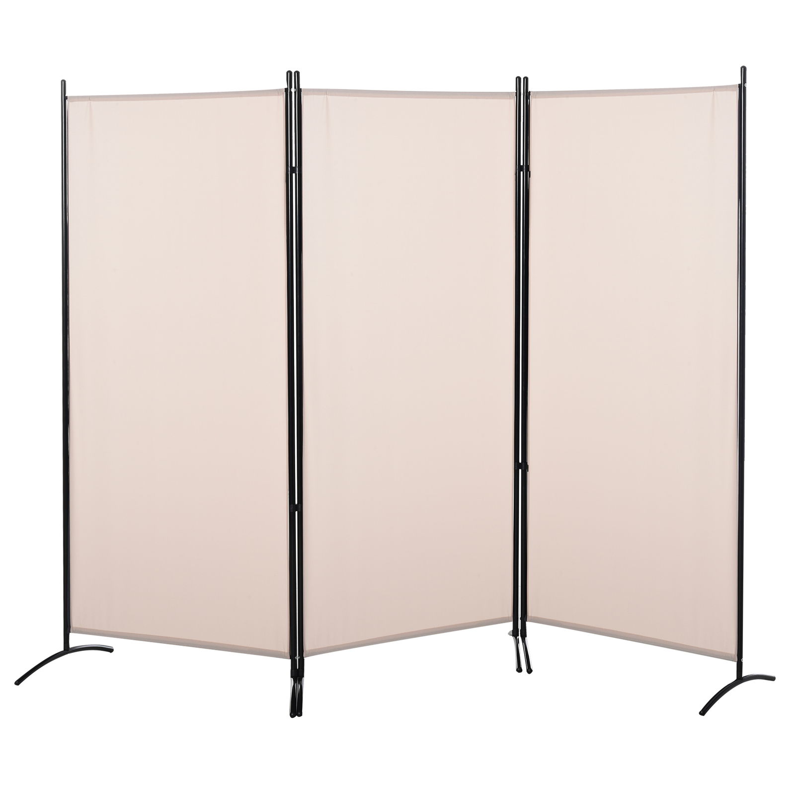 HomCom paravan pliabil, 3 bucati, 253x50x182cm, bej | AOSOM RO
