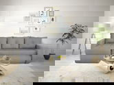 Coltar extensibil reversibil Siena Lux Grey 243x141x81 cm cu lada de depozitare