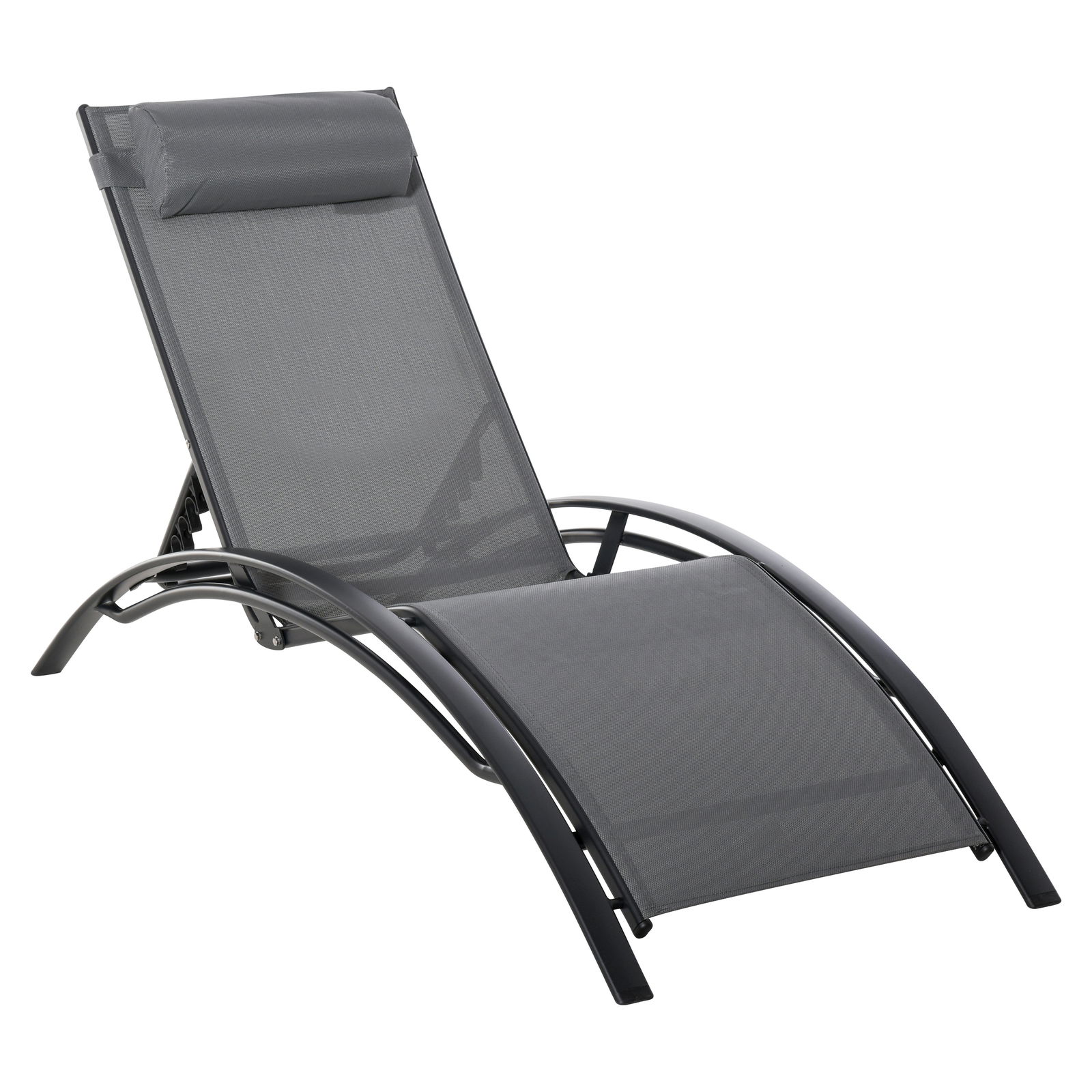 Outsunny Sezlong de Gradina 5 Inclinari din Aluminiu cu Perna Detasabila | Aosom Ro