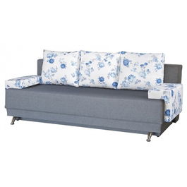 Canapea Extensibila Roma Grey Blue Anemone 205x90x86 cm, cu lada de depozitare