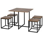 HomCom Set masa si scaune, stil industrial, set de masa pentru bucatarie | AOSOM RO