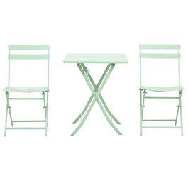 Outsunny Set Masa si Scaune de Gradina Pliabile din Metal Verde