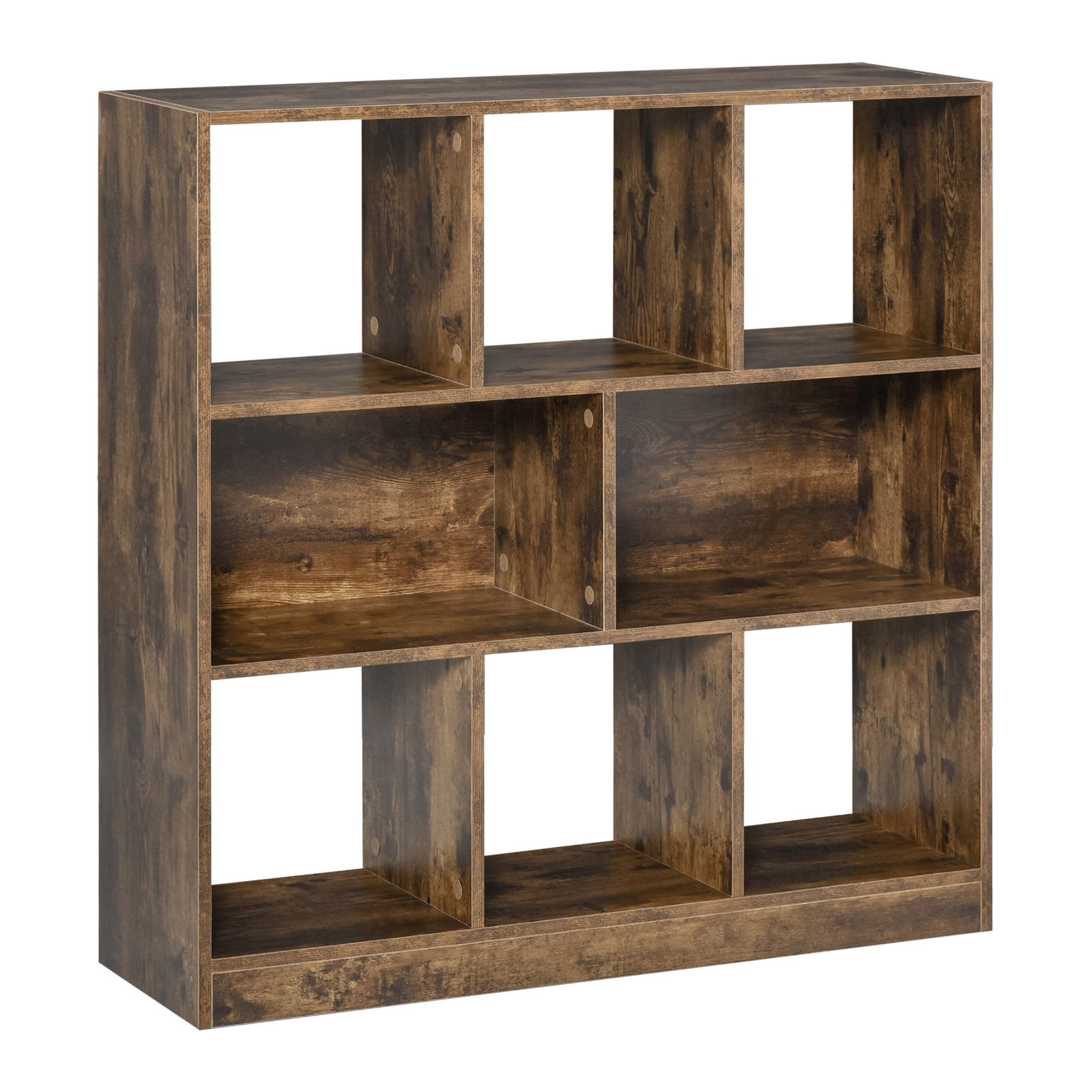 HomCom biblioteca cu 8 compartimente, 97.5x30x100cm, maro | AOSOM RO