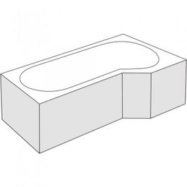 Panou frontal cada Radaway Kariteia, 160 cm dreapta