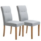 HOMCOM Set de 2 Scaune tapitate pentru Sufragerie si Bucatarie, scaun cu spatar inalt | AOSOM RO 
