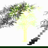 Outsunny Bambus Artificial in Ghiveci, Planta Artificiala Decoratiune pentru Interior si Exterior, Inaltime 120cm, Verde