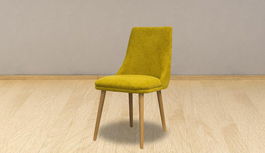 SCAUN LD 9 TAPITAT CULOAREA GALBEN