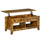 Homcom, masuta de cafea cu blat rabatabil, 105 x 50 x 49 cm, Maro | Aosom Ro
