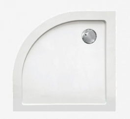 Cadita de dus semirotunda din SMC Sanotechnik, 80x80x3,5 cm