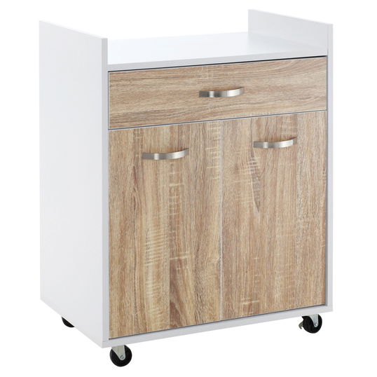 HomCom Carucior pentru bucatarie, dulap si sertar de bucatarie, mobilier pentru bucatarie 60x40x77cm | AOSOM RO