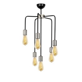 Candelabru Opviq Denge, 6 x E27, 100 W, negru