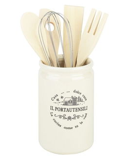 Set suport cu ustensile 6 piese, Tognana Dolce Casa, La casa di campagna, ceramica