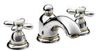 Baterie lavoar Hansgrohe Axor Carlton din 3 elemente, ventil pop-up, crom-auriu