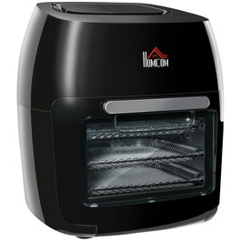 HomCom friteuza cu aer 8 in 1, de 11 litri, 1800 W, neagra | AOSOM RO