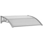 Outsunny Copertina din Policarbonat anti-UV de Exerior pentru Usi si Ferestre, 100x75cm | Aosom Ro