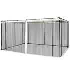 Outsunny Plasa de Tantari pentru Foisor, Perdele de Rezerva Universale cu Balamale, 352x207cm, Negru si Bej,