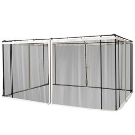 Outsunny Plasa de Tantari pentru Corturi, Perdele de Rezerva Universale cu Balamale, 335x207cm, Negru si Bej