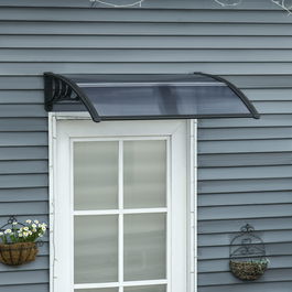 Outsunny copertina policarbonat anti-UV, 100x80 cm, negru | AOSOM RO