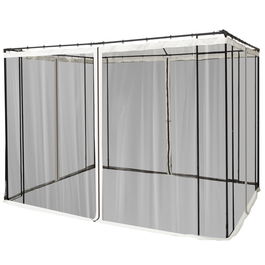 Outsunny Plasa de Tantari pentru Corturi, Perdele de Rezerva Universale cu Balamale, 302x207cm, Negru si Bej