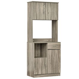 HOMCOM Bufet Modern pentru Bucatarie sau Sala de Pranz, Mobilier Bufet cu Dulapioare si Sertare din Lemn, Gri, 71x41x178cm