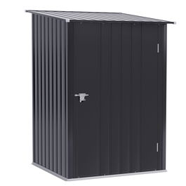 Outsunny Casuta de Gradina din Tabla de Otel, Magazie pentru Scule, sopron de Exterior cu Incuietore, Gri | AOSOM RO