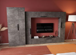 Living Pati 156 - Mobila Sufragerie Gri Beton