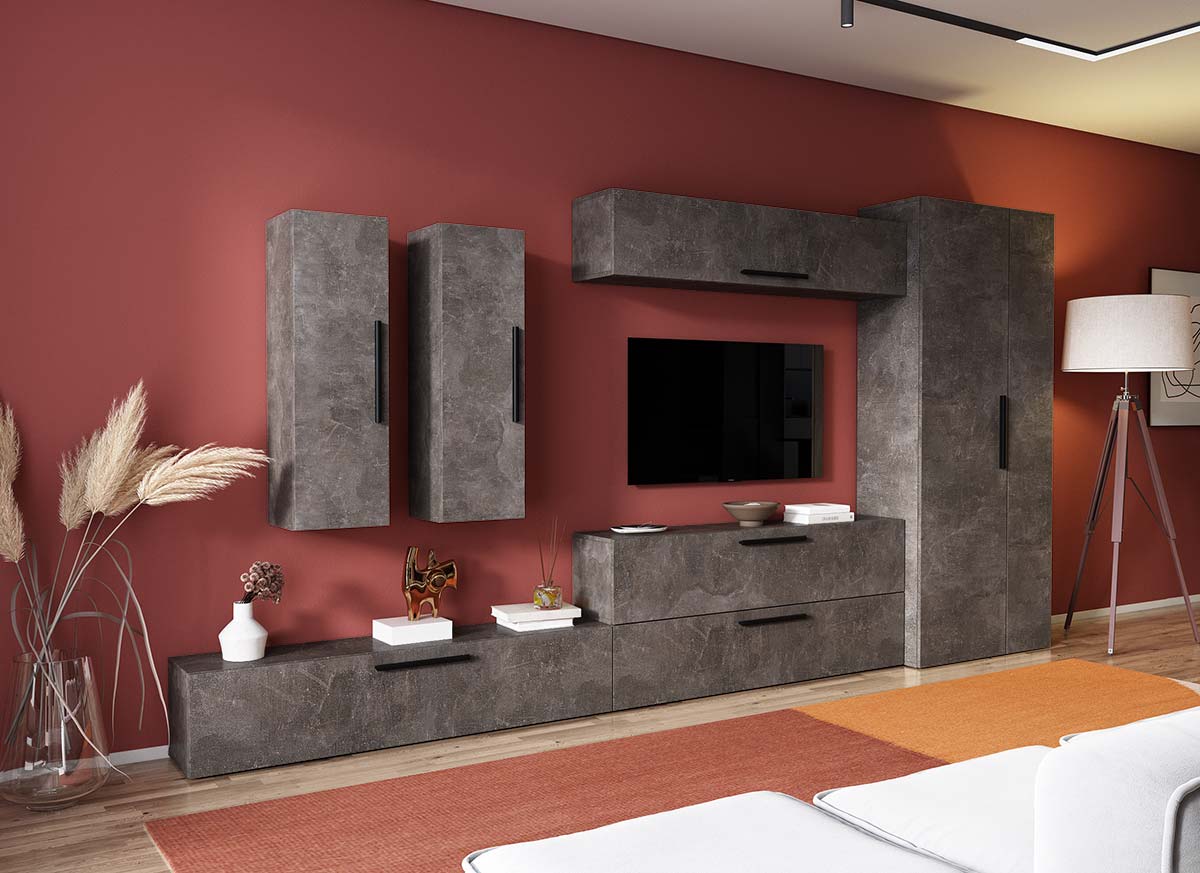 Living Pati 148 - Mobila Sufragerie Gri Beton