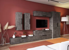 Living Pati 148 - Mobila Sufragerie Gri Beton