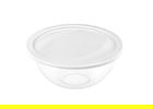 Caserola Marinex, sticla temperata, 0.5 L, capac alb