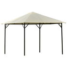 Outsunny Foisor Gradina 3x3m din metal cu Acoperis dublu, alb Cream | Aosom Ro