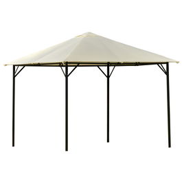 Outsunny Foisor Gradina 3x3m din metal cu Acoperis dublu, alb Cream | Aosom Ro