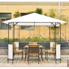 Outsunny Pavilion Gazebo pentru Grădină Alb din Metal 3x3m